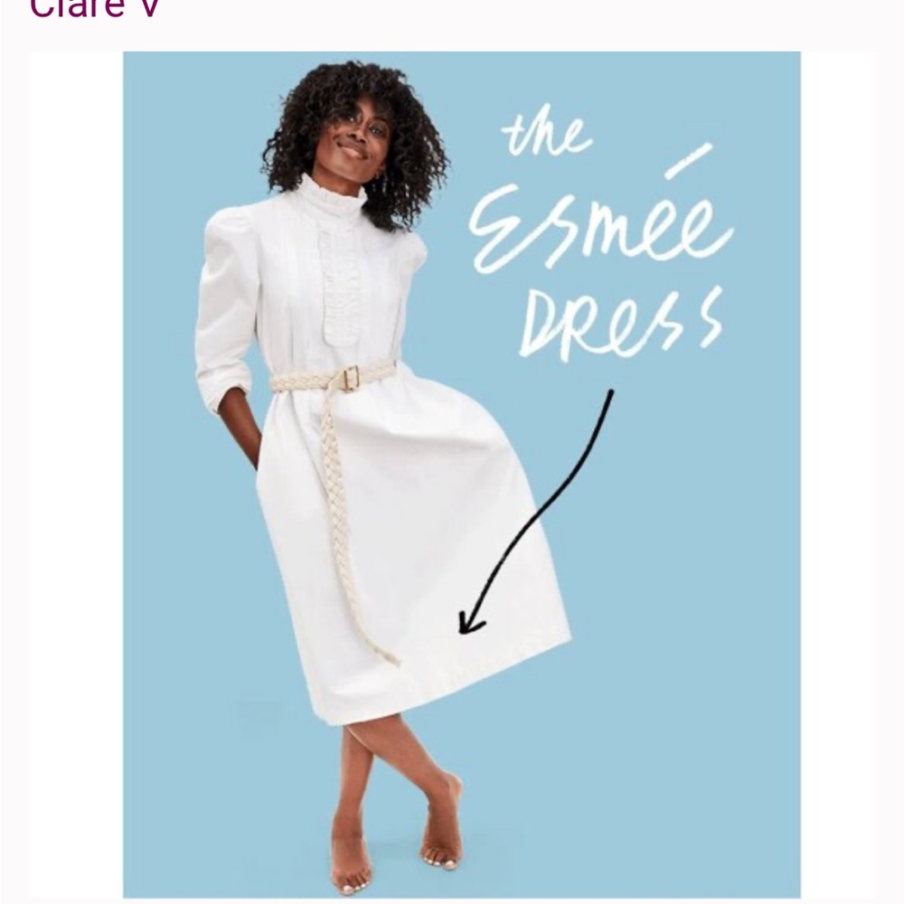 NWT Clare V. White Esmée Dress